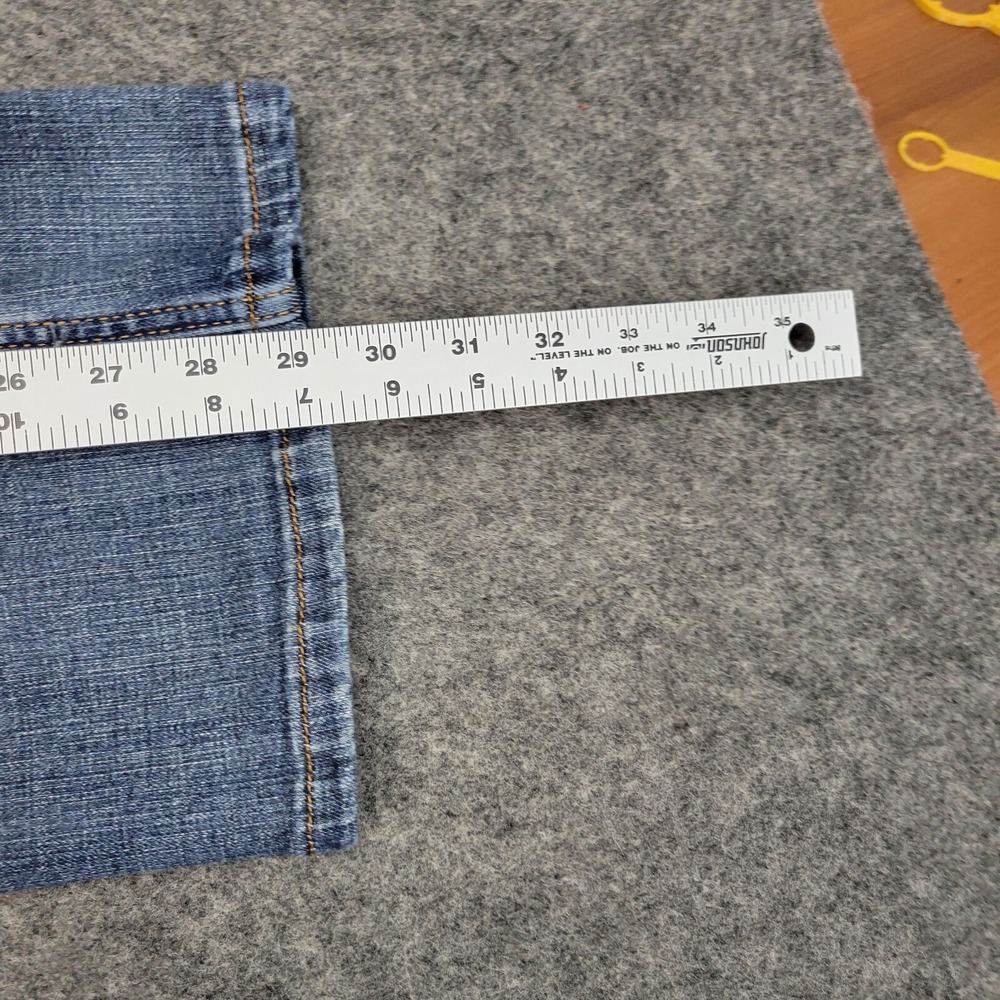 Wrangler Jeans Womens 11x30 Blue Boot Cut Stretch Western Distressed Y2K Flare - Picture 10 of 11